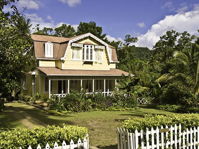 Touristic attractions of Saint Lucia : Fond Doux Estate