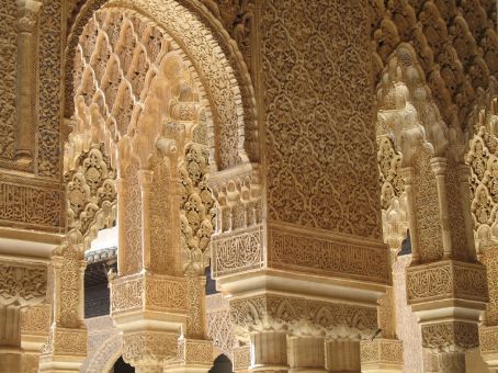 Touristic attractions of Europe : Alhambra Palace, Granada, Spain