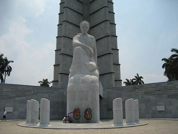 Touristic attractions of Cuba : Jose Marti (national hero of Cuba) Memorial Monument on Revolution Square