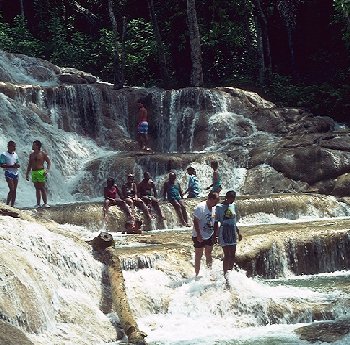 Touristic attractions of Jamaica : Dunn's River Falls