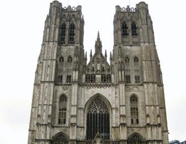 Touristic attractions of Belgium : St. Michael and Gudula Cathedral