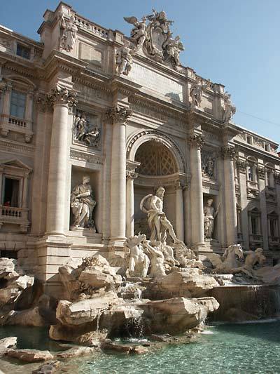 Touristic attractions of Italy : The Trevi Fountain
