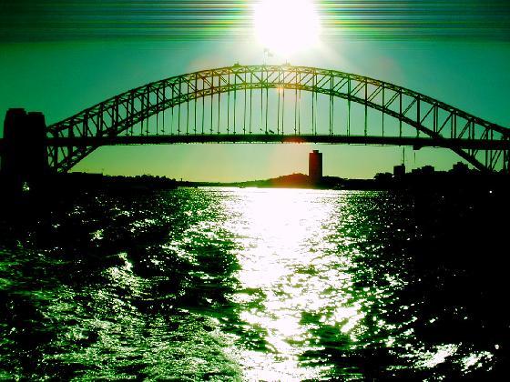 Touristic attractions of Australia : Harbour bridge, Sydney